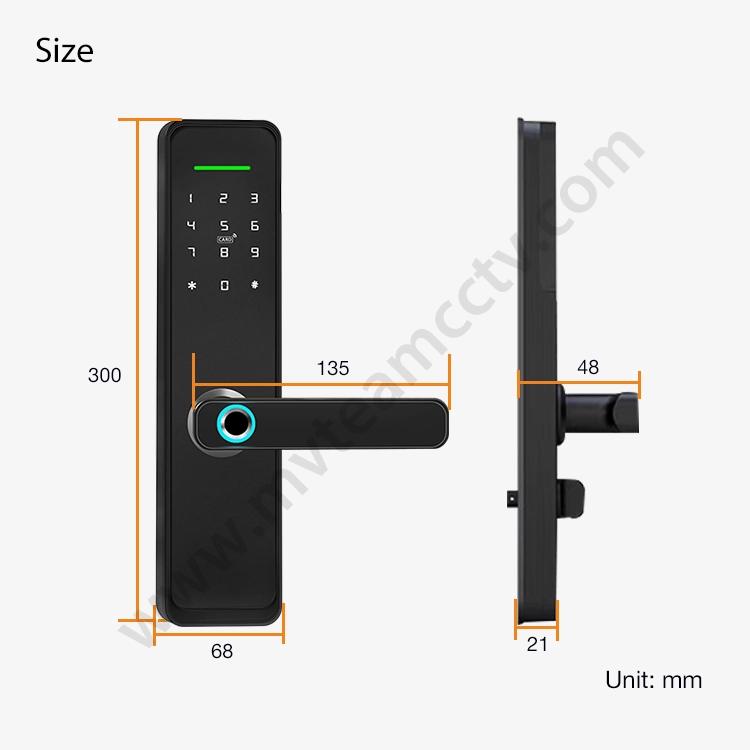 High Security Anti Theft Smart Lock Door Thumbprint Biometric Intelligent Electronic Fingerprint WiFi TTLock Tuya Door Lock