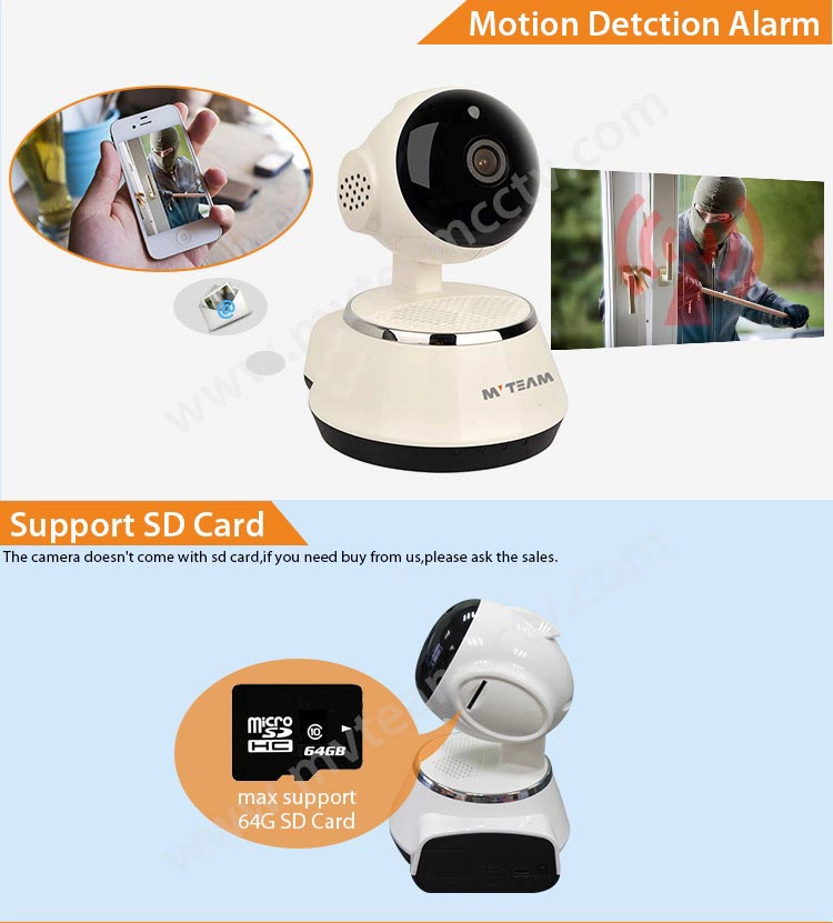 Plug and Play Two-way intercom P/T 720P Wifi Smart Cloud IP Camera(H100-Q6)
