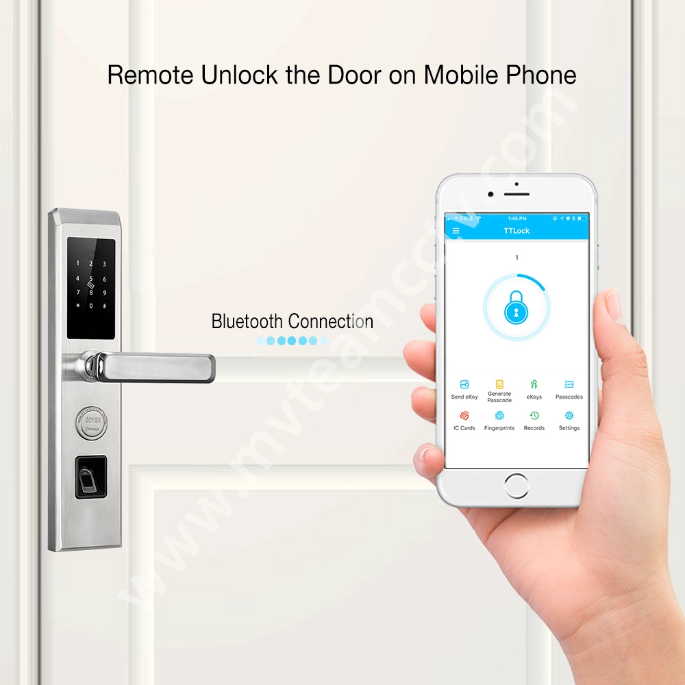 Remote Door Lock Fingerprint Recognition House Front Door Lock for Home Security