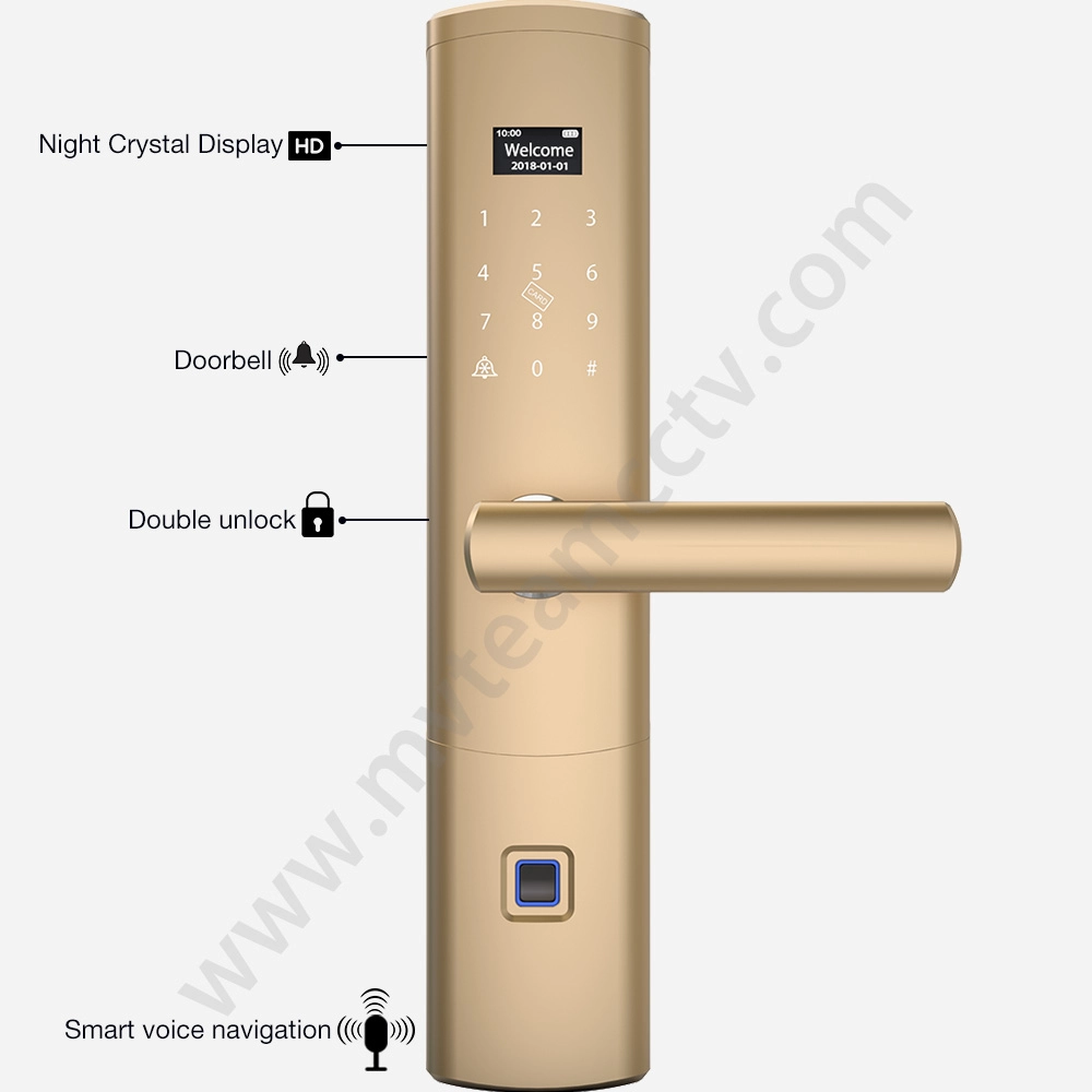 Main Door Locks Fingerprint Exterior Door Locks and Handles New Mortise Commercial Door Lock