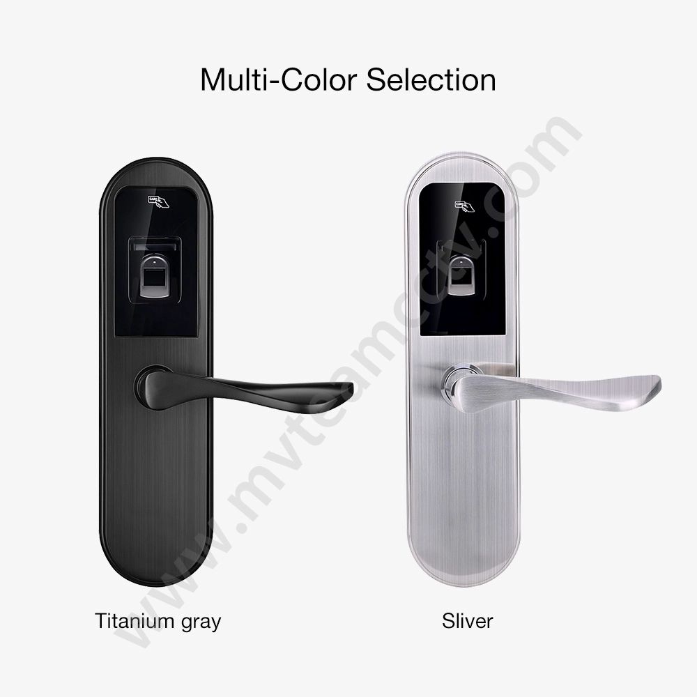 Biometric Aluminium Fingerprint Door Lock  European Standard Electronic Card Door Lock