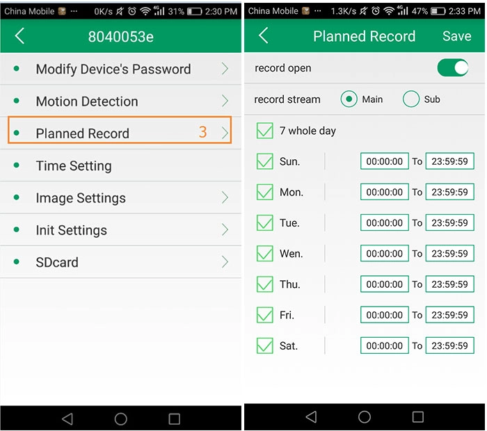 Three Different Recording Ways for Wifi IP Camera