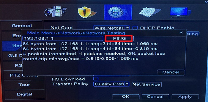 How to check whether the DVR/NVR is connected to Internet?