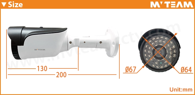 New Appearance Outdoor Bullet AHD TVI CVI IP Camera with 8mm CS Lens