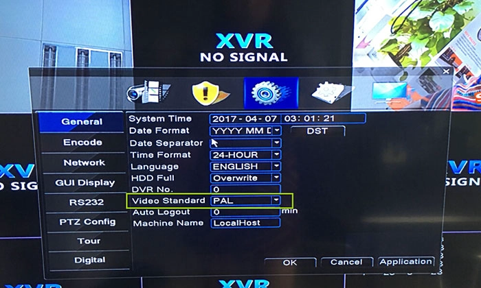 How to do when there is no image from AHD camera?
