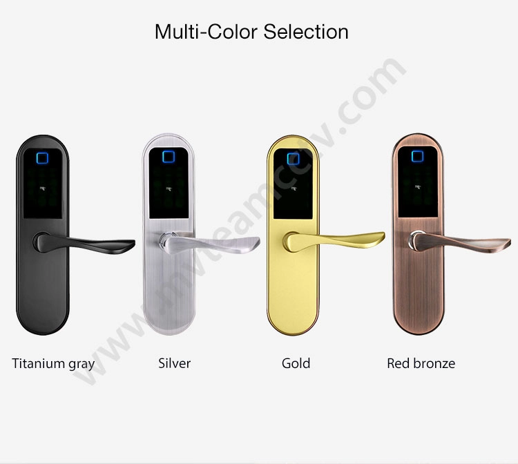 Electronic Key Free Bedroom Handle Lock Fingerprint Bio Intelligent Digital Door Locks For Wooden, Metal, Composite Doors