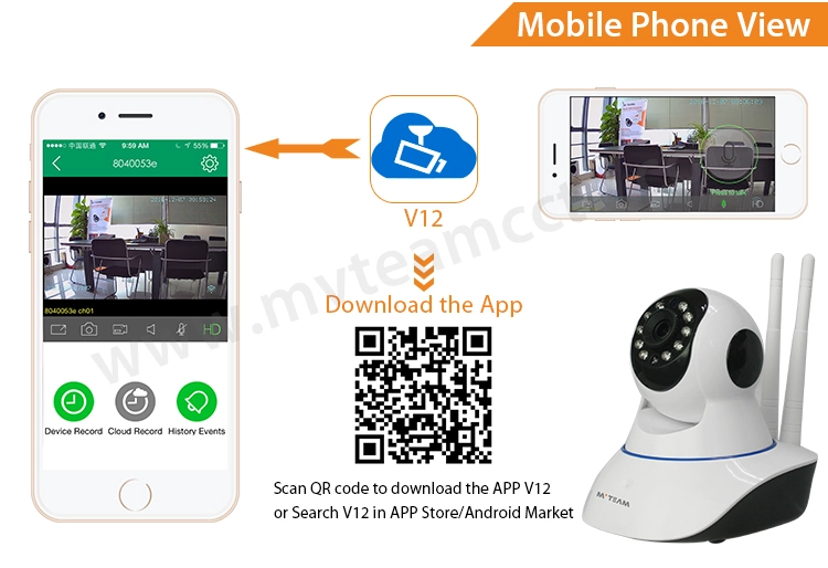 10m IR 720P Wifi Home Camera Wireless Surveillance Camera for Baby /Elder/ Pet/Nanny (H100-D6)