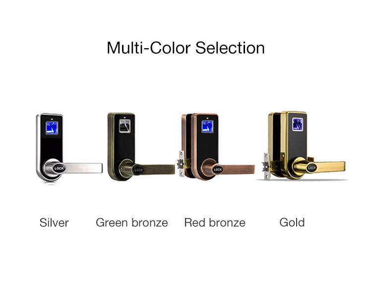 Hidden Key Hole Biometric Fingerprint Smart Door Handle Lock For Bedroom, Home, Office