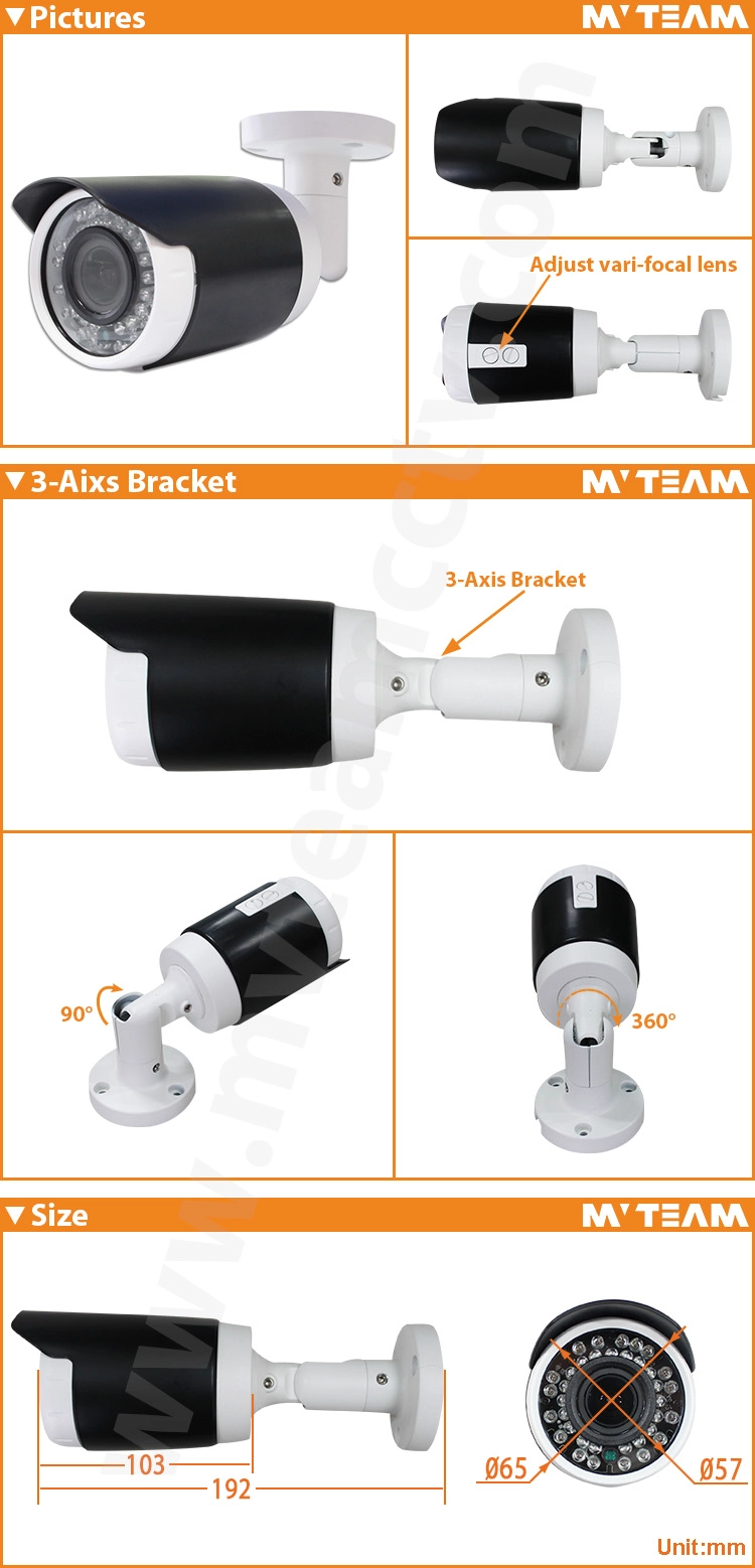 Vari-focal Lens 2MP 1080P P2P IMX291 Starlight IP Network Camera MVT-M1680S