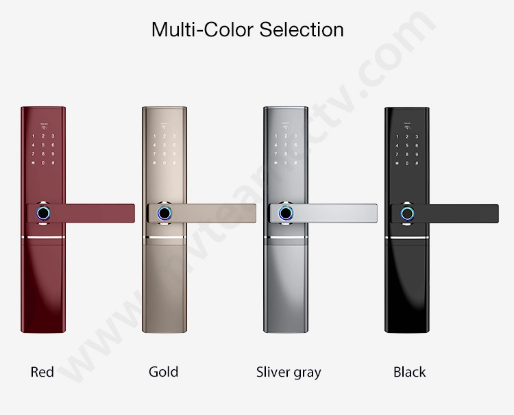 Remote SMS APP WiFi Bluetooth Phone Control Smart Lock Keyless Card Code Fingerprint Door Lock For Home, Office, Hotel, Airbnb, Villa