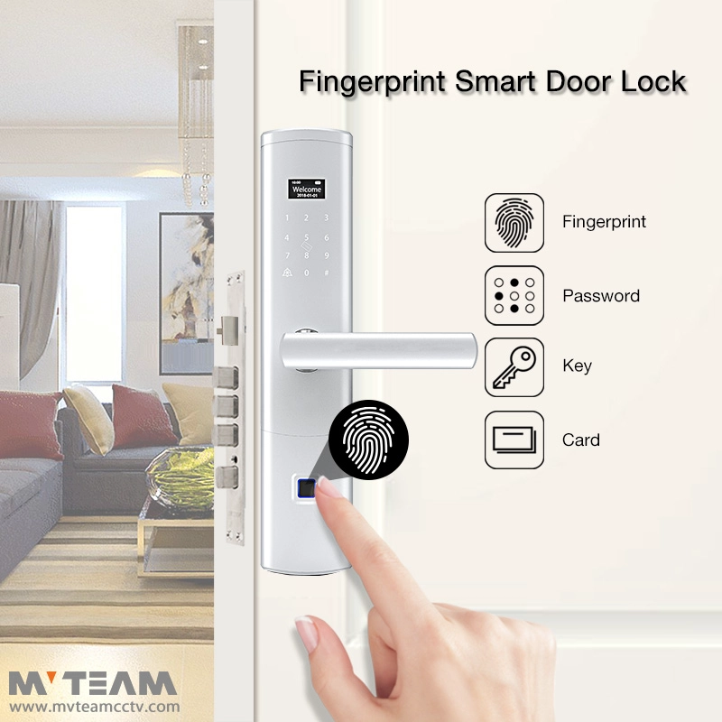 Thumbprint Lock Electronic Smart Keyless Door Lock with Discreet Peek-Proof Touchscreen Keypad, Auto Lock, Battery Backup
