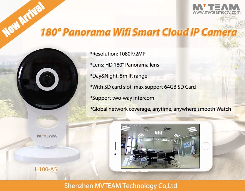 New Arrival! 2MP 1080P  180° Panorama Wifi Smart Cloud IP Camera