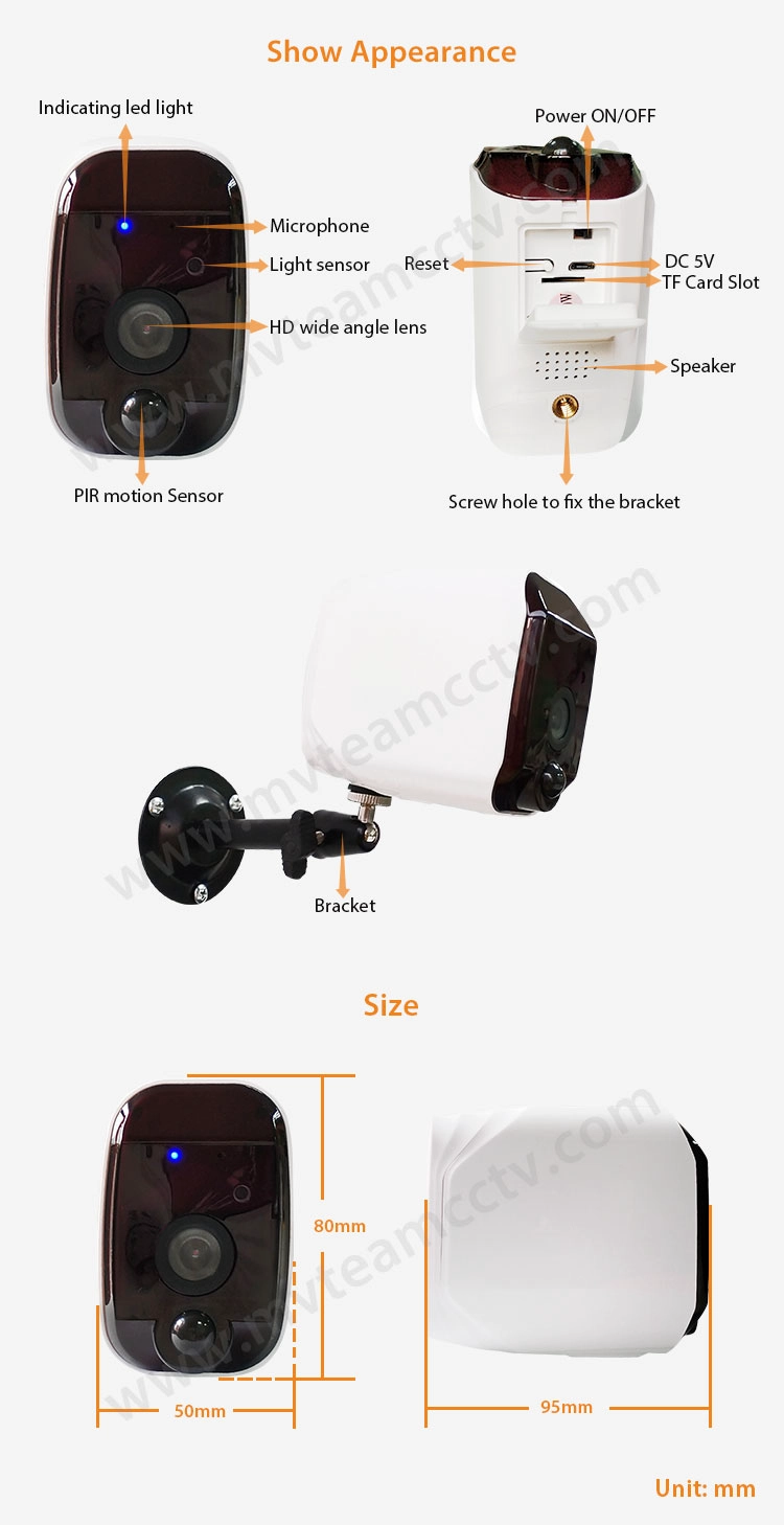 Wireless Mini Battery WiFi Camera Outdoor Waterproof Smart IP Security Camera For Home, Office, Pets, Villa