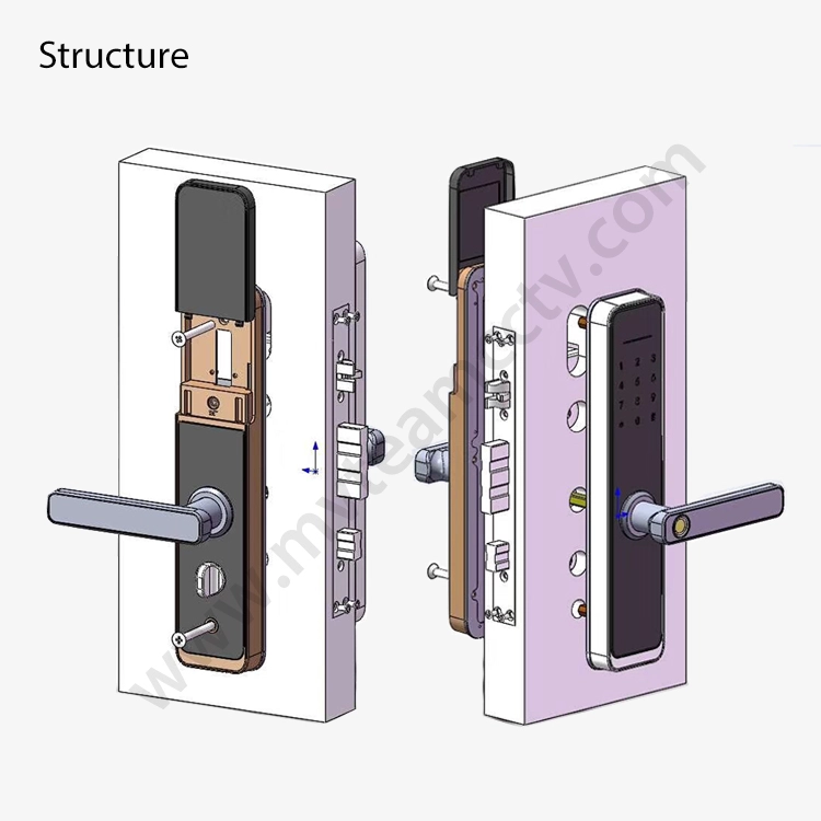 High Security Anti Theft Smart Lock Door Thumbprint Biometric Intelligent Electronic Fingerprint WiFi TTLock Tuya Door Lock