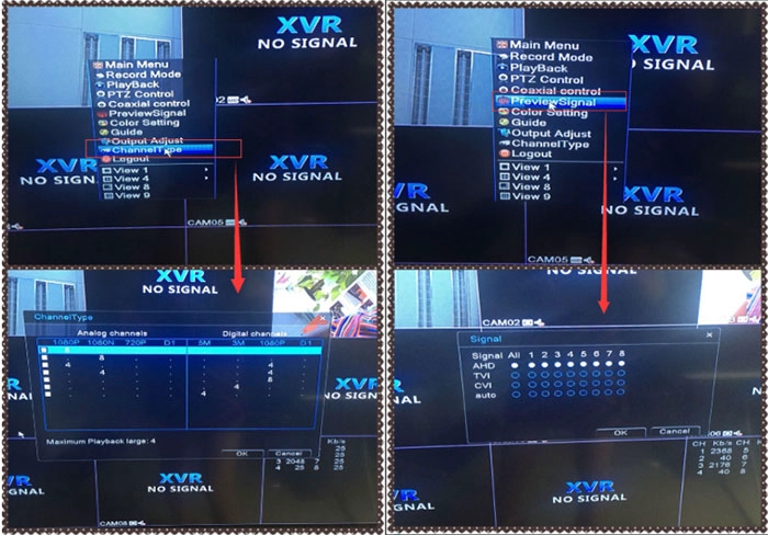 How to do when there is no image from AHD camera?