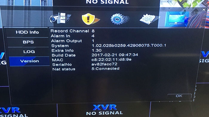 How to do when there is no image from AHD camera?