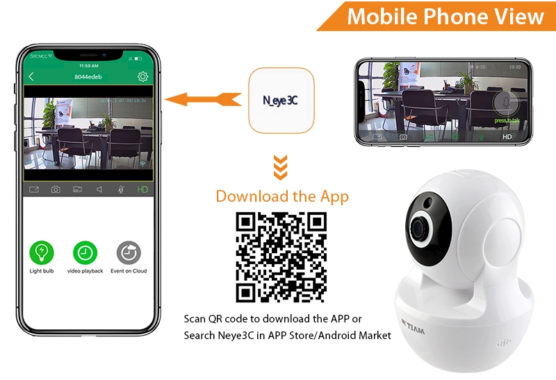 1080P Baby Monitor Camera Two-way Audio 2MP Wifi IP Security Camera for Baby Pets Elderly Nanny Shop Monitoring