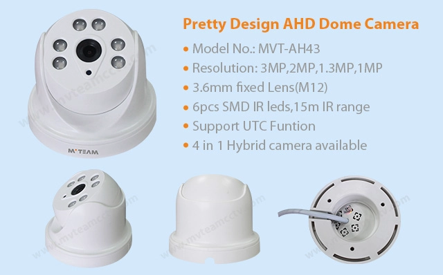 New Arrival in Nov.! Pretty Design Dome AHD Camera with SMD IR Leds