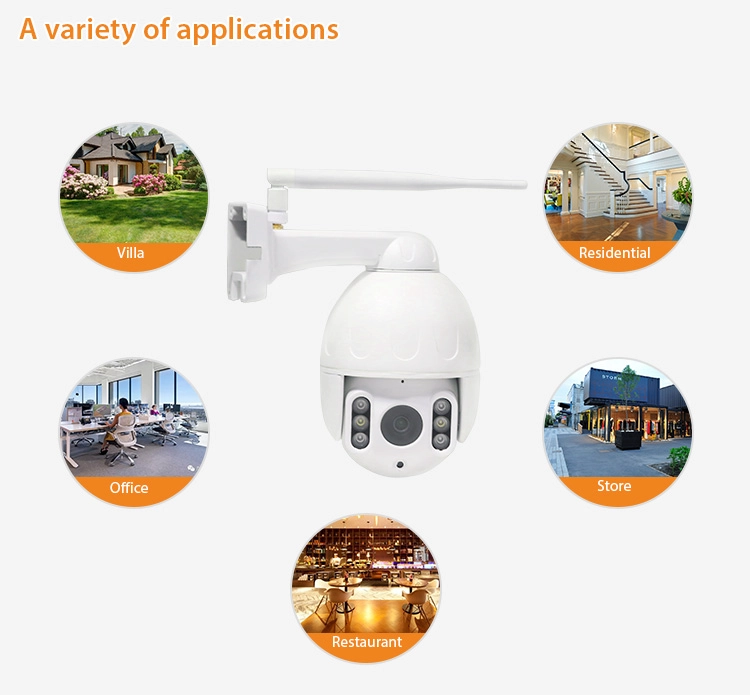 AI Human Tracking Outdoor WiFi 2.5 Inch Mini PTZ Camera Waterproof 1080P HD Smart Home IP Security Surveillance Camera