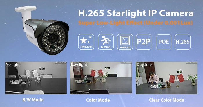 Waterproof Bullet 8mm CS Lens IP Security Camera Starlight CCTV Camera MVT-M3280S