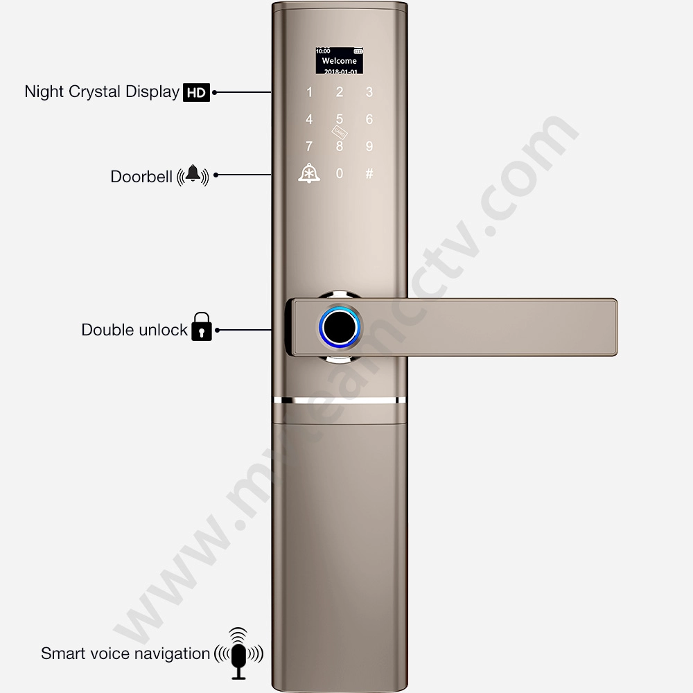 Smart Fingerprint Door Lock Keyless Home Office Security Door Lock With C Level Cylinder
