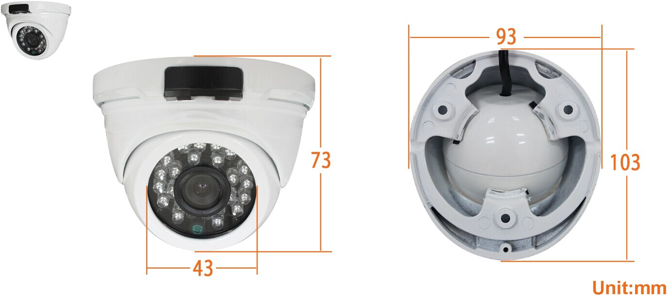 New Design Dome metal Vandal-proof & Waterproof camera