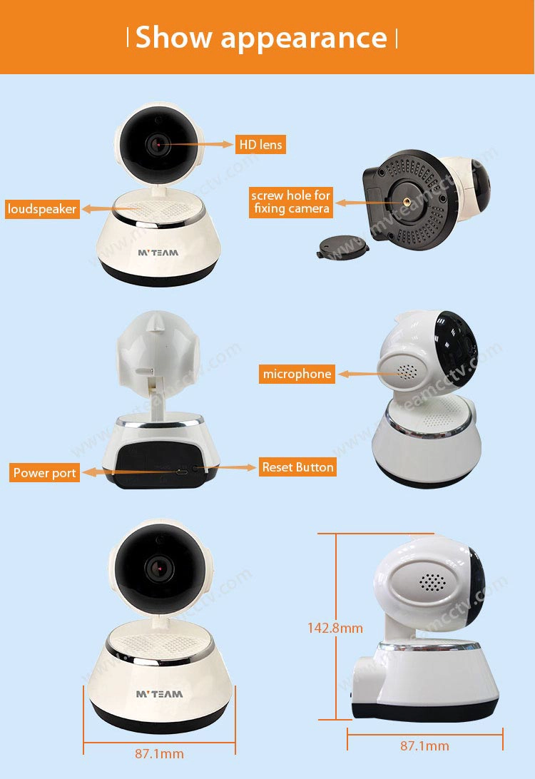 Plug and Play Two-way intercom P/T 720P Wifi Smart Cloud IP Camera(H100-Q6)