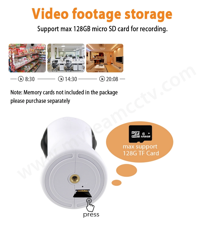 H.264 1080P 2MP WiFi 720 Degrees Panorama VR Camera with 2pcs Fisheye Lens