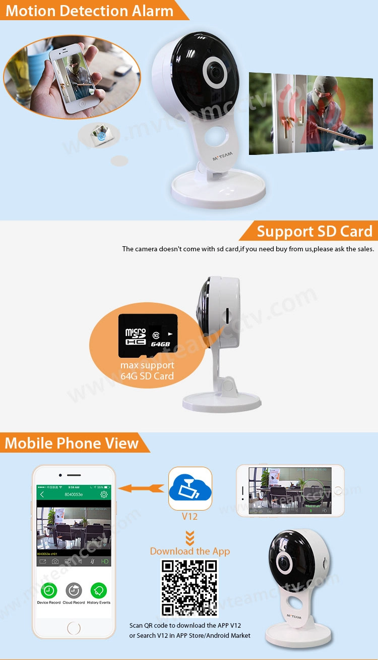 Housekeeping P2P Wifi IPC HD 720P 1MP Wireless Security Cameras(H100-A1)