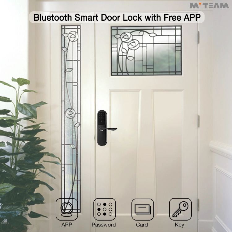 Keypad Electronic Door Lock Support Card Code APP Unlock Remote Generating Password