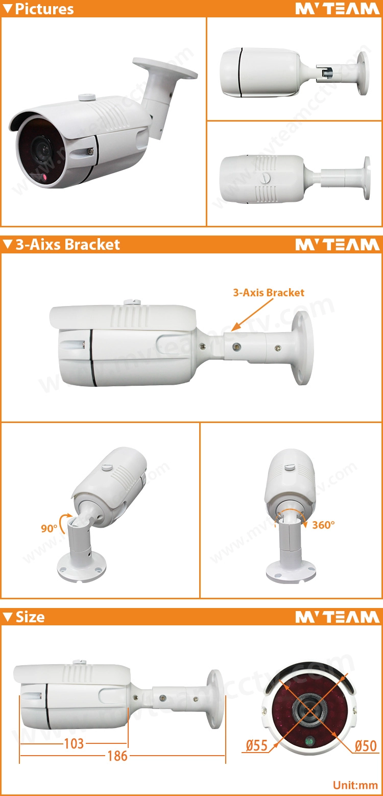 Professional Waterproof IP66 Megapixel P2P IP POE Camera(MVT-M17)