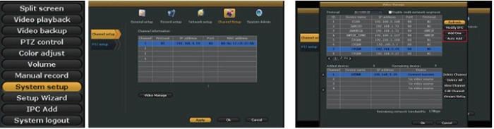 MVTEAM Wireless NVR Menu
