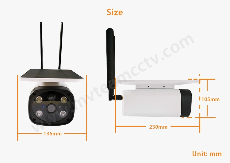 Wireless PIR Starlight 4G Solar Camera Waterproof IP67 Solar Powered Battery Security Camera Support LTE GSM SIM Card