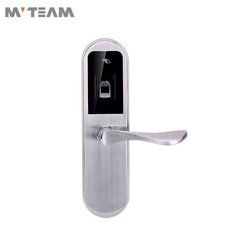 Biometric Aluminium Fingerprint Door Lock  European Standard Electronic Card Door Lock