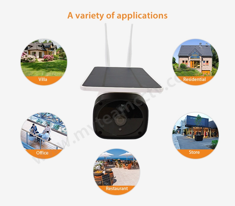 2020 Wireless Waterproof Outdoor 4G WiFi Solar Camera 1080P PIR Two-way Audio Solar Panel Powered Battery Security Camera 