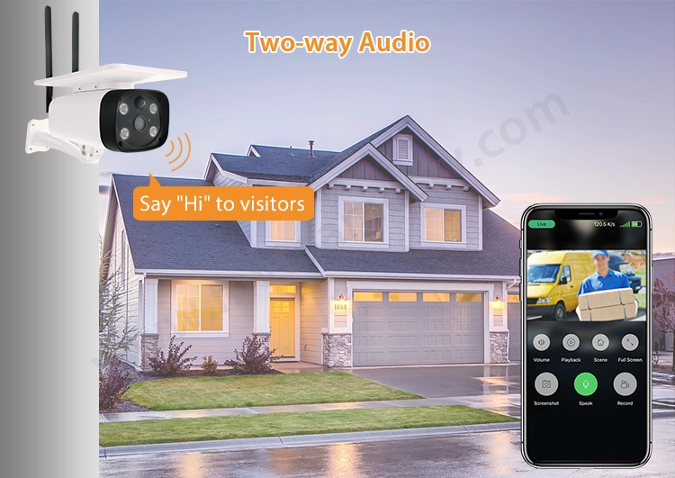 Wireless PIR Starlight 4G Solar Camera Waterproof IP67 Solar Powered Battery Security Camera Support LTE GSM SIM Card