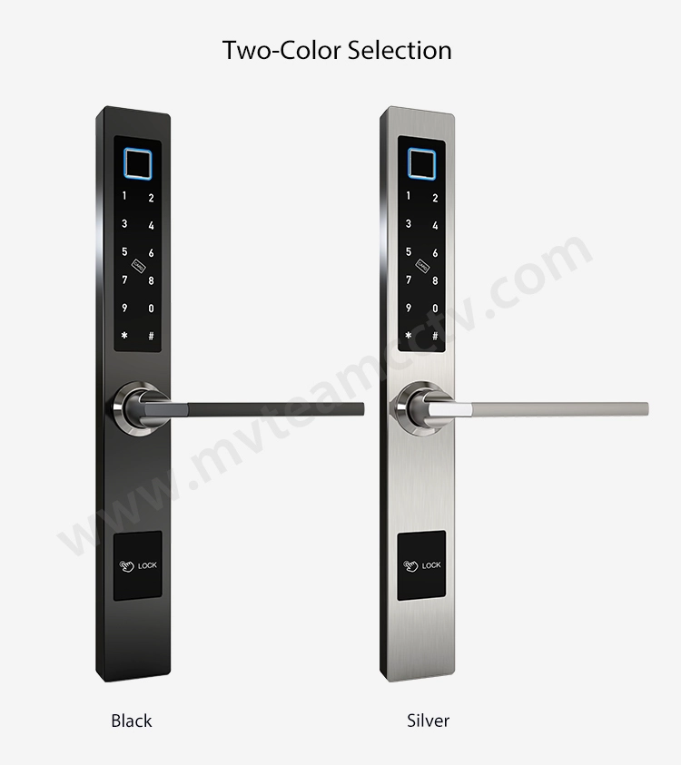 Slim Smart Lock For Aluminum Glass Door TTLock APP Smartphone Control WiFi Wireless Remote Fingerprint Door Lock