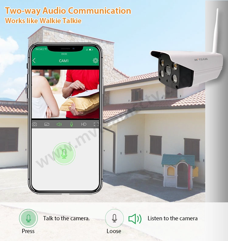 Outdoor IP WiFi Camera AI Humanoid Detection Early Warning Waterproof HD 2MP 1080P CCTV Surveillance Smart Security Camera