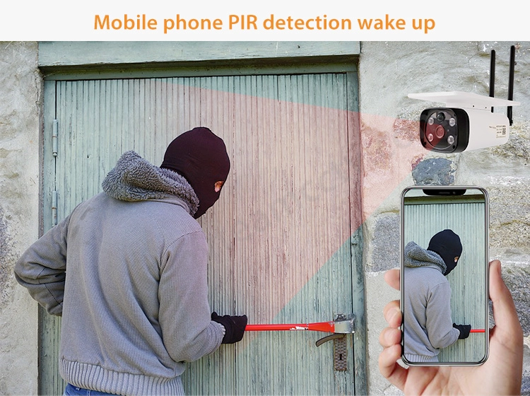 Wireless PIR Starlight 4G Solar Camera Waterproof IP67 Solar Powered Battery Security Camera Support LTE GSM SIM Card