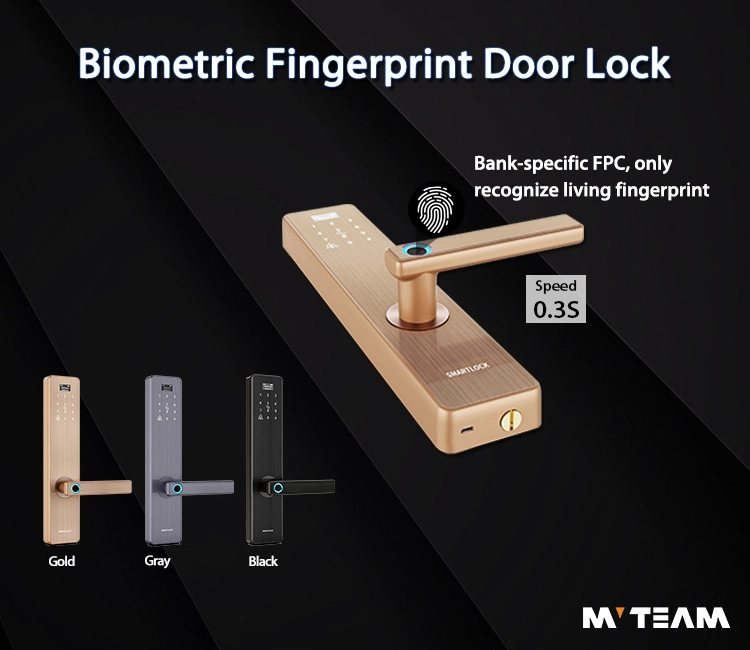Home Door Lock Price Sensitive Fingerprint Biometric Door Locks for Business Support Doorbell, Alarm, Double Unlock