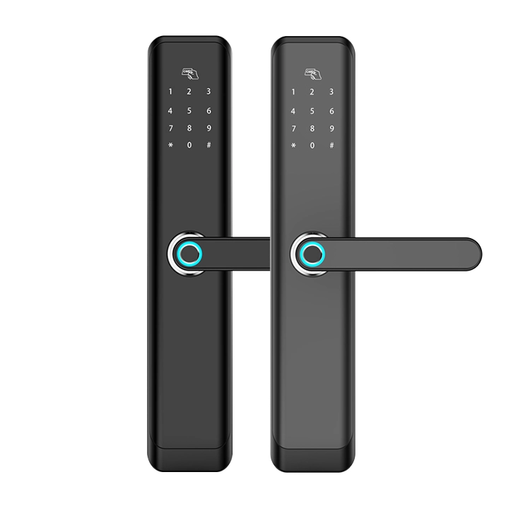 Nuevo diseño de la aplicación sin contacto WiFi Bluetooth Control Smart Lock para la puerta de huellas dactilares Home Apartment Locks con Tuya o TTLock APP