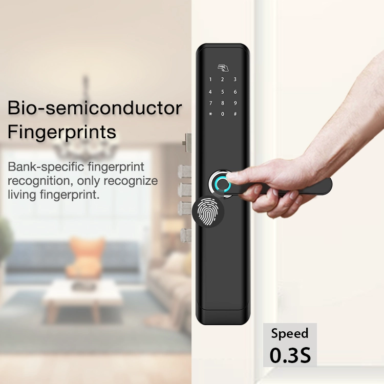 Nuevo diseño de la aplicación sin contacto WiFi Bluetooth Control Smart Lock para la puerta de huellas dactilares Home Apartment Locks con Tuya o TTLock APP