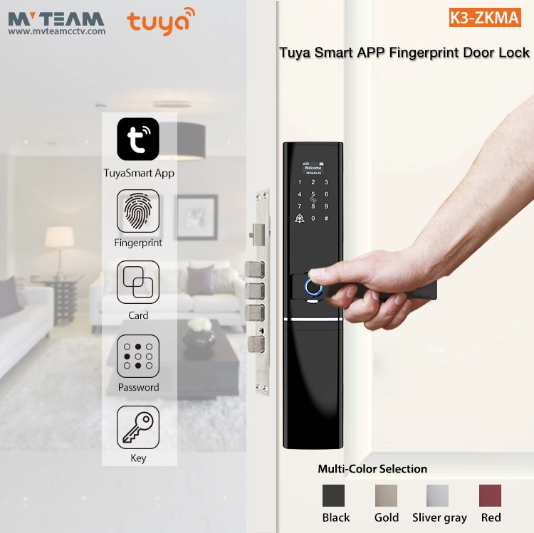 Смарт-замок Tuya Smart Phone Wi-Fi Phone Keyless APP Код карты отпечатков пальцев Smart Door Lock для дома, офиса, гостиницы, Airbnb, виллы