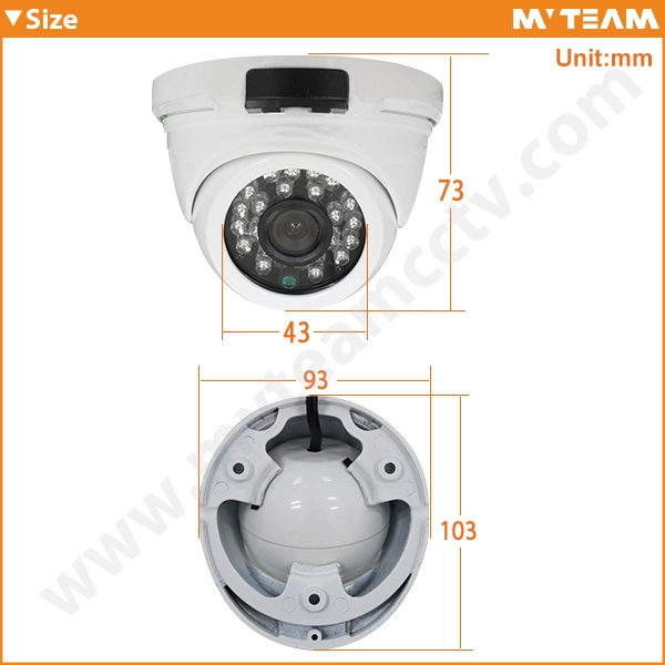 Wodoodporna kamera Dome Metal Obudowa HD IP Chiny Kamera IP Producent (MVT-M34)