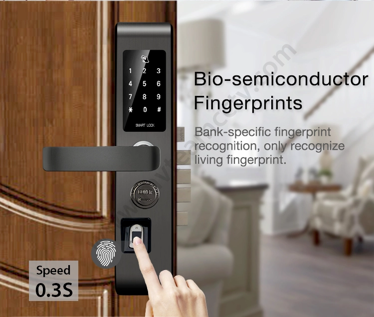 Inteligentna blokada przednich drzwi WiFi Bezpieczne i inteligentne życie bez użycia klucza Luksusowa blokada linii papilarnych Bluetooth Smart Smart ze stali nierdzewnej