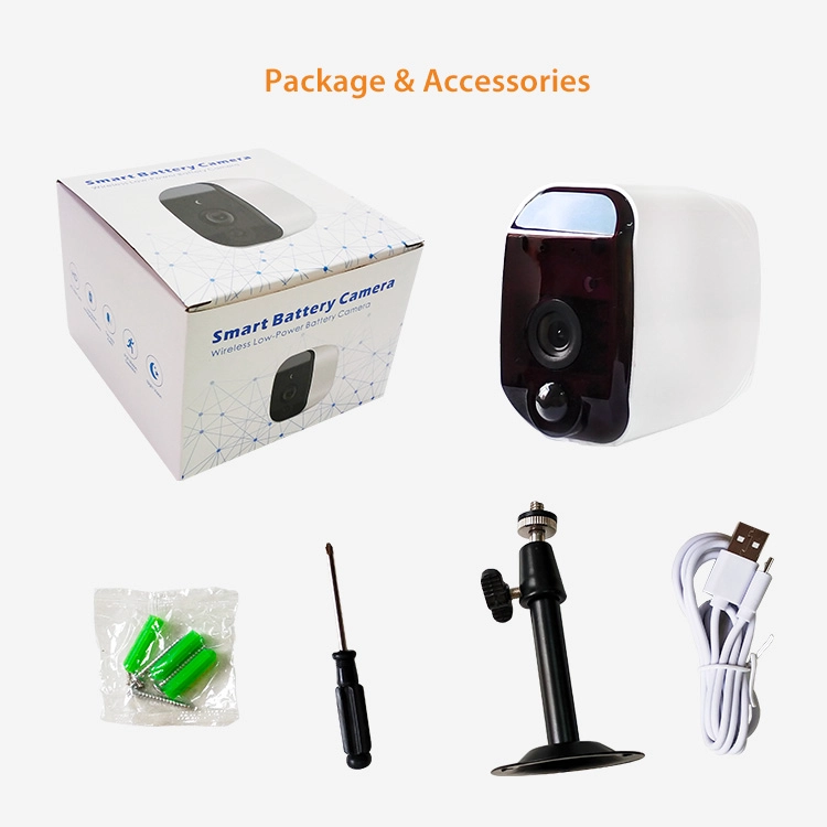 Telecamera di sicurezza IP impermeabile impermeabile per mini batteria wireless Telecamera WiFi per casa, ufficio, animali domestici, villa