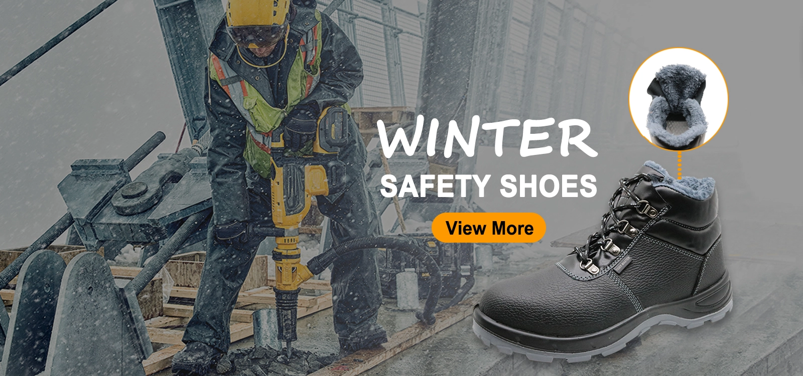 banner di scarpe di sicurezza invernale