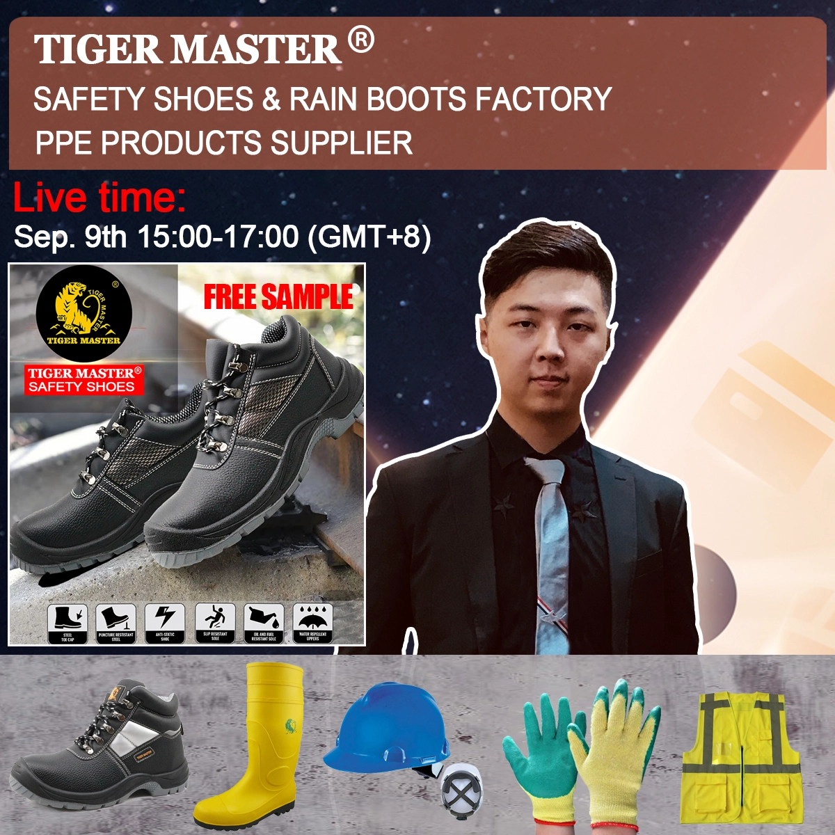 Cina Scarpe antinfortunistiche indistruttibili - Super spettacolo dal vivo di settembre su Alibaba produttore