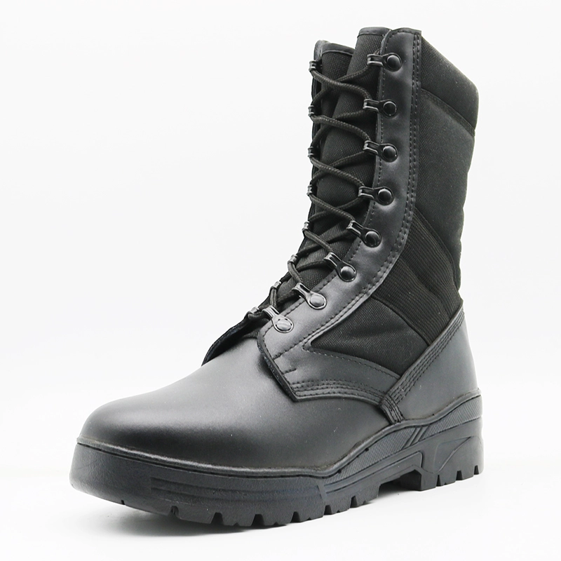 China B930A oil acid proof anti slip heat resistant black leather military army boots manufacturer B930A oil acid proof anti slip heat resistant black leather military army boots