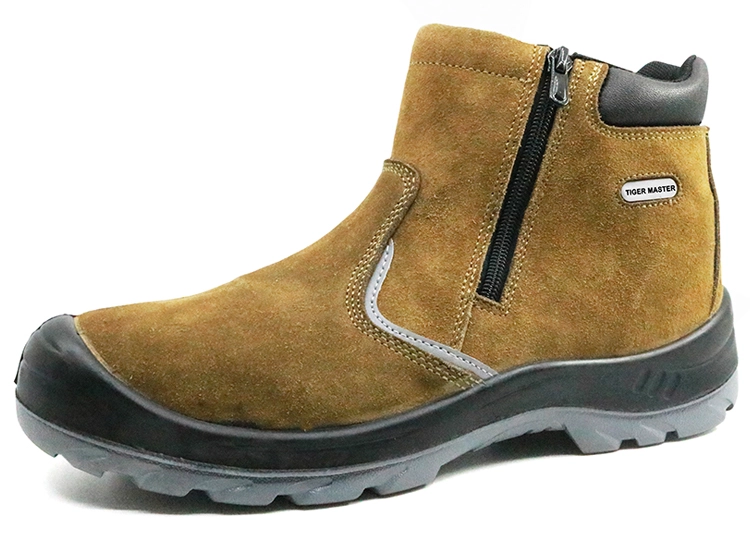 China SJ0197 Wildleder Gummisohle rutschhemmend keine Schnürsenkel Sicherheitsschuhe mit Reißverschluss Hersteller SJ0197 Wildleder Gummisohle rutschhemmend keine Schnürsenkel Sicherheitsschuhe mit Reißverschluss